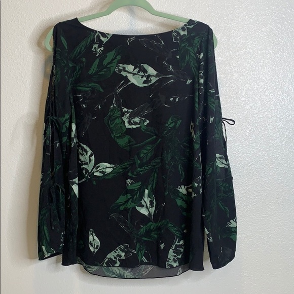 Wilfred Tops - WILFRED pozzi green leaves tie long sleeve top
